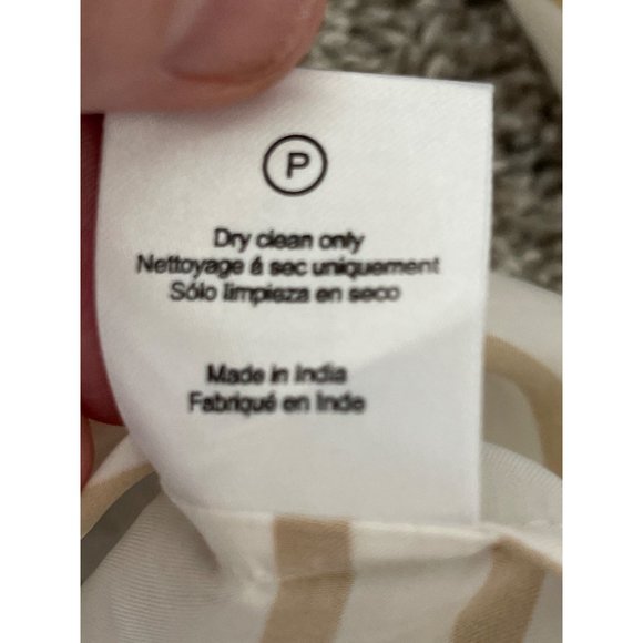 Anthropologie Guapa Striped Kimono Top 100% Cupro Small Cream Gold Boho $98‎ - Picture 9 of 10